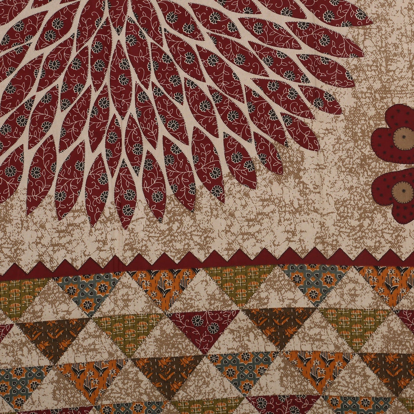 Jaipuri Prints Cotton Single Bedsheet (Multicolor)