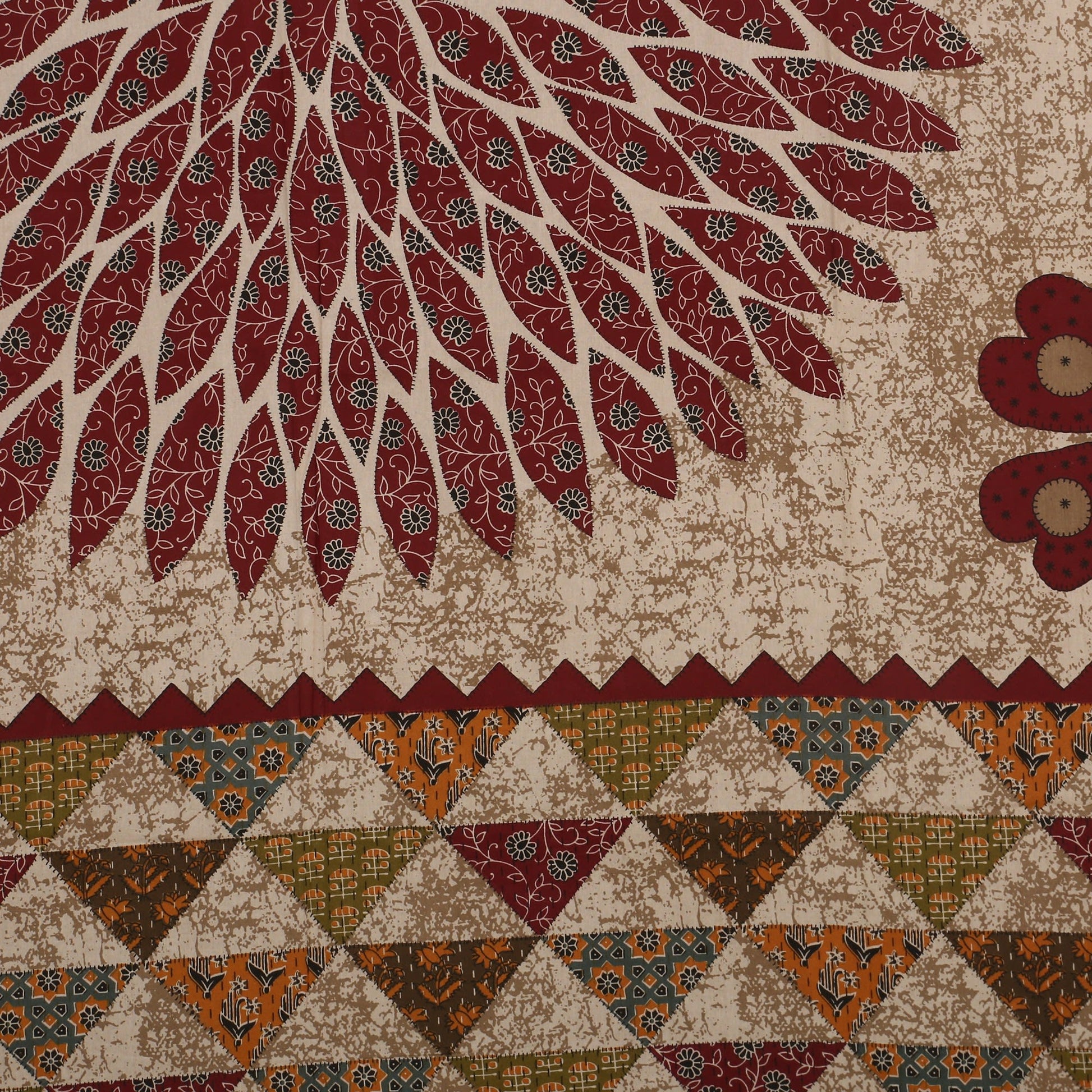 Jaipuri Prints Cotton Single Bedsheet (Multicolor)