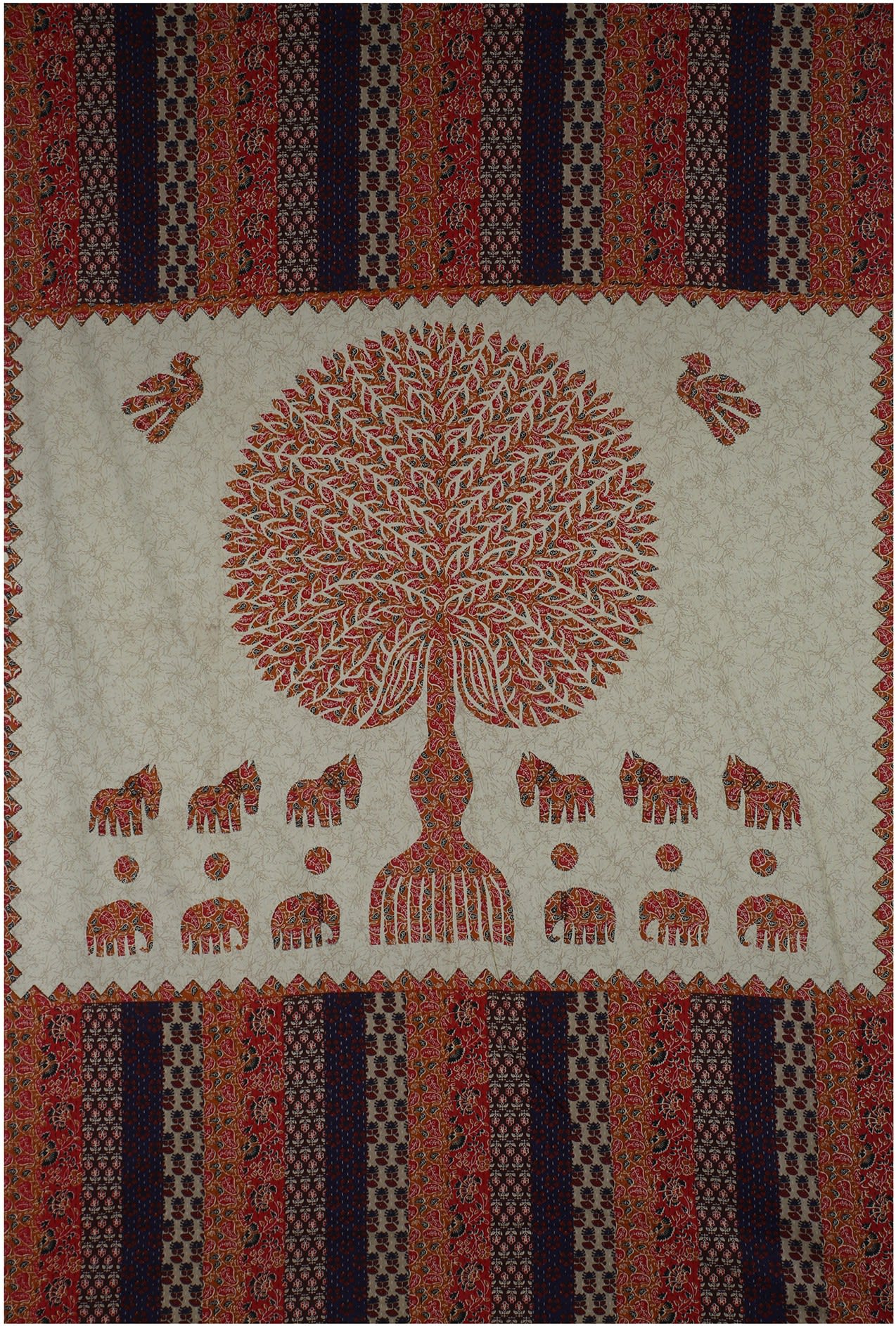 Jaipuri Prints Cotton Single Bedsheet (Multicolor)