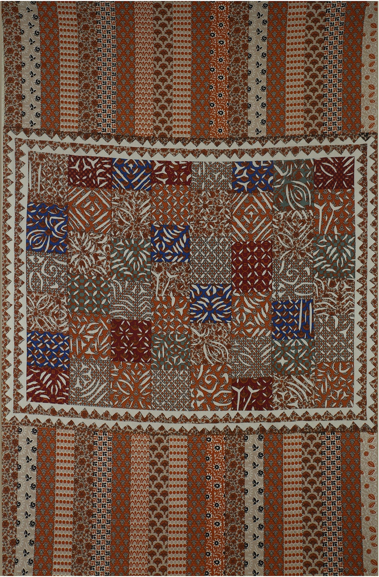 Jaipuri Prints Cotton Single Bedsheet (Multicolor)