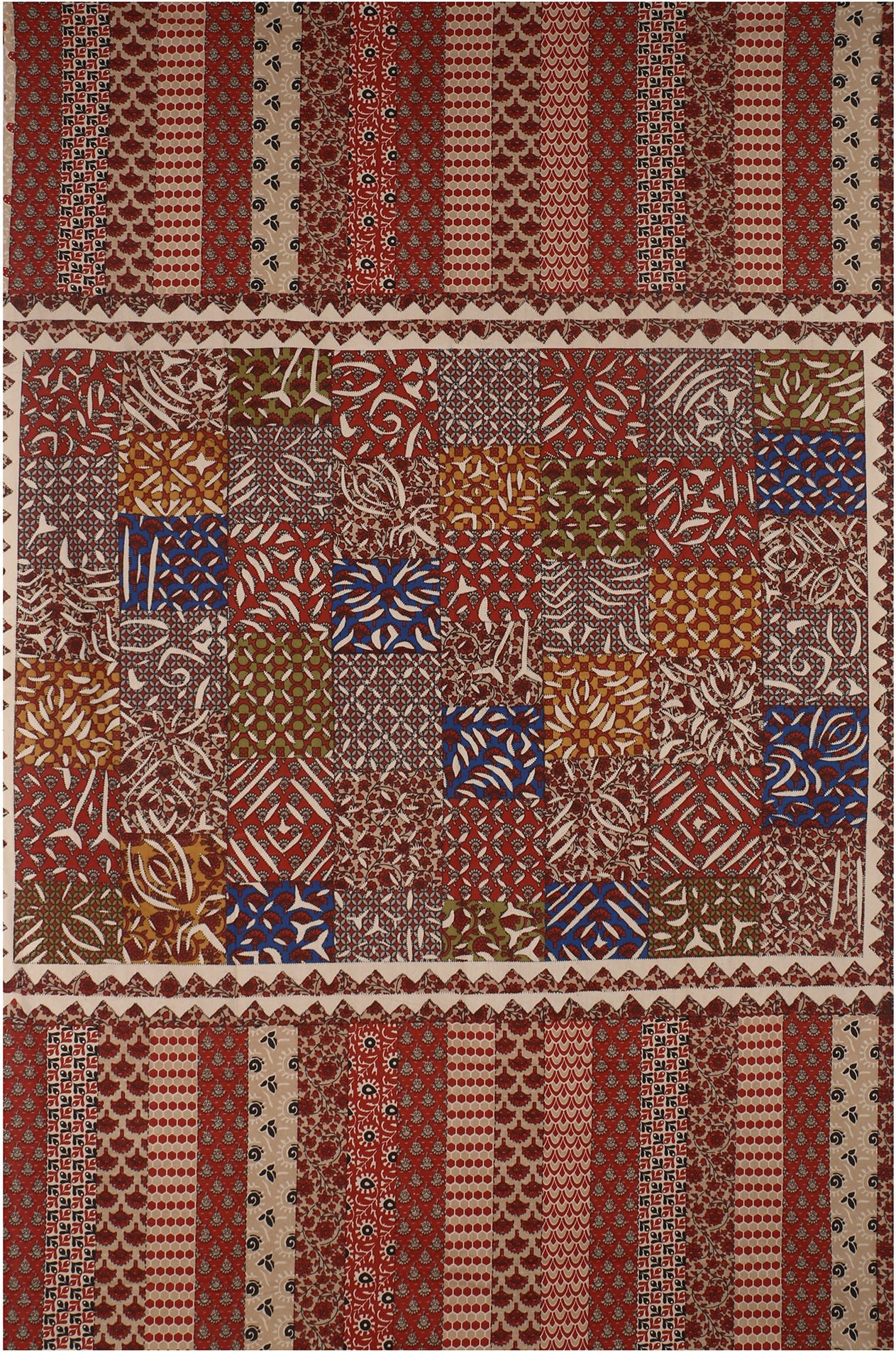 Jaipuri Prints Cotton Single Bedsheet (Multicolor)