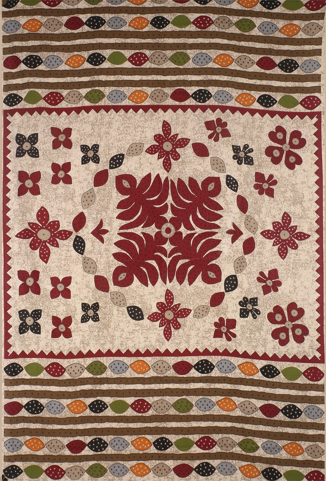 Jaipuri Prints Cotton Single Bedsheet (Multicolor)