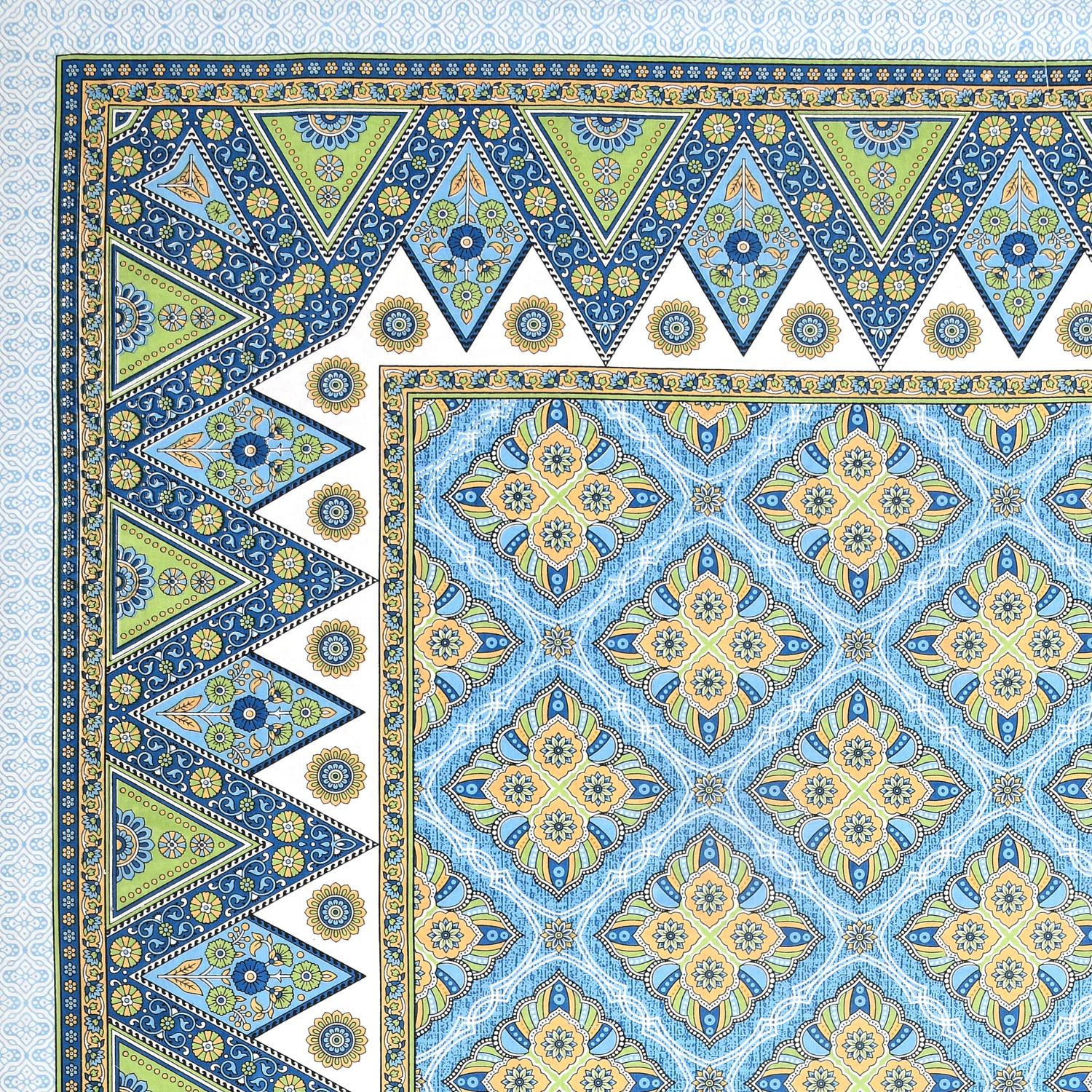 Rajasthan Royal Super Fine Cotton Block Print King Size Bedsheet