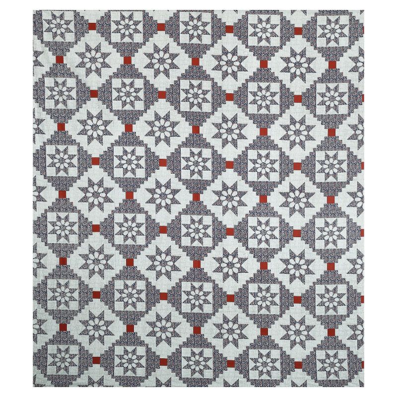 Barmeri Pastel Twill Cotton King Bedsheet With Colorful Patchwork Design