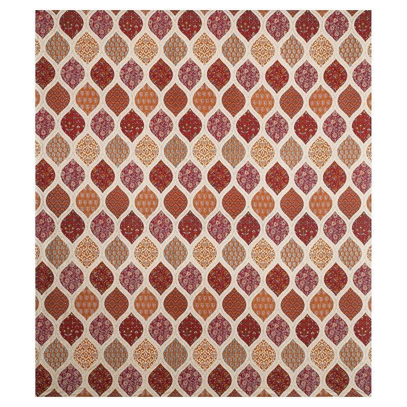 Barmeri Pastel Twill Cotton King Bedsheet With Colorful Patchwork Design