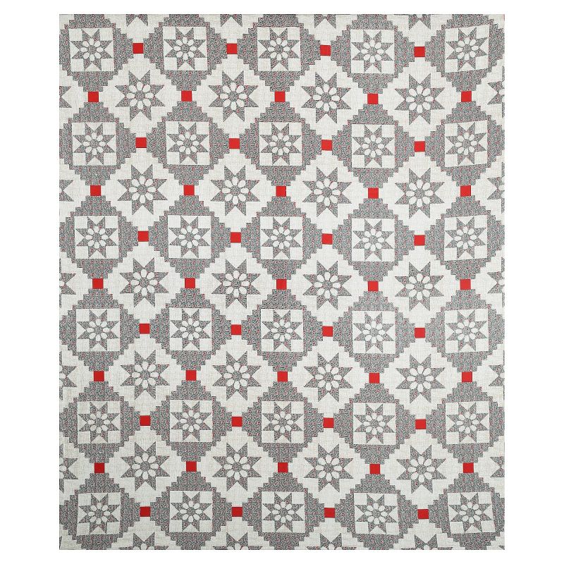 Barmeri Pastel Twill Cotton King Bedsheet With Colorful Patchwork Design
