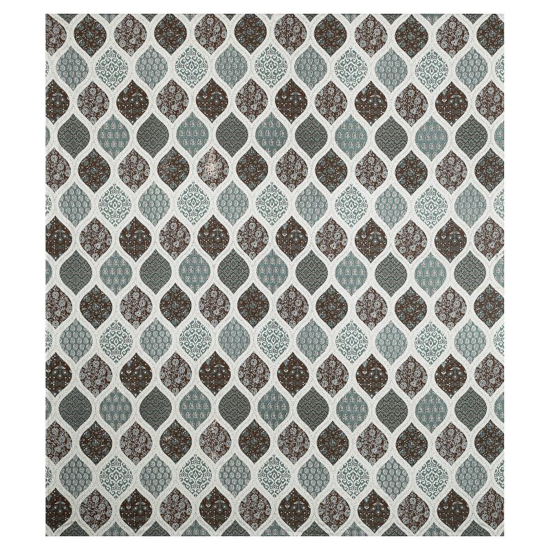 Barmeri Pastel Twill Cotton King Bedsheet With Colorful Patchwork Design
