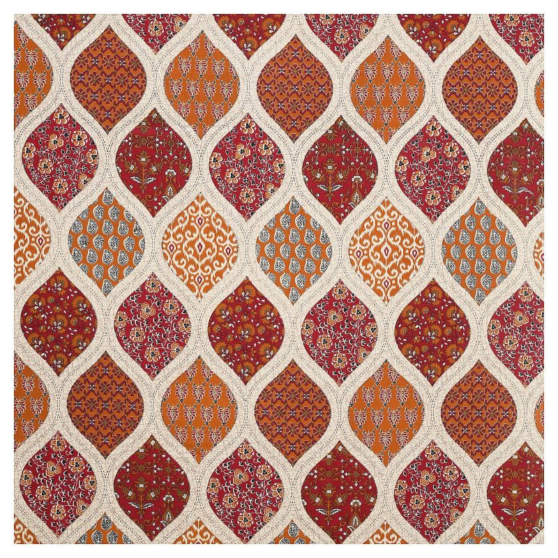 Barmeri Pastel Twill Cotton King Bedsheet With Colorful Patchwork Design