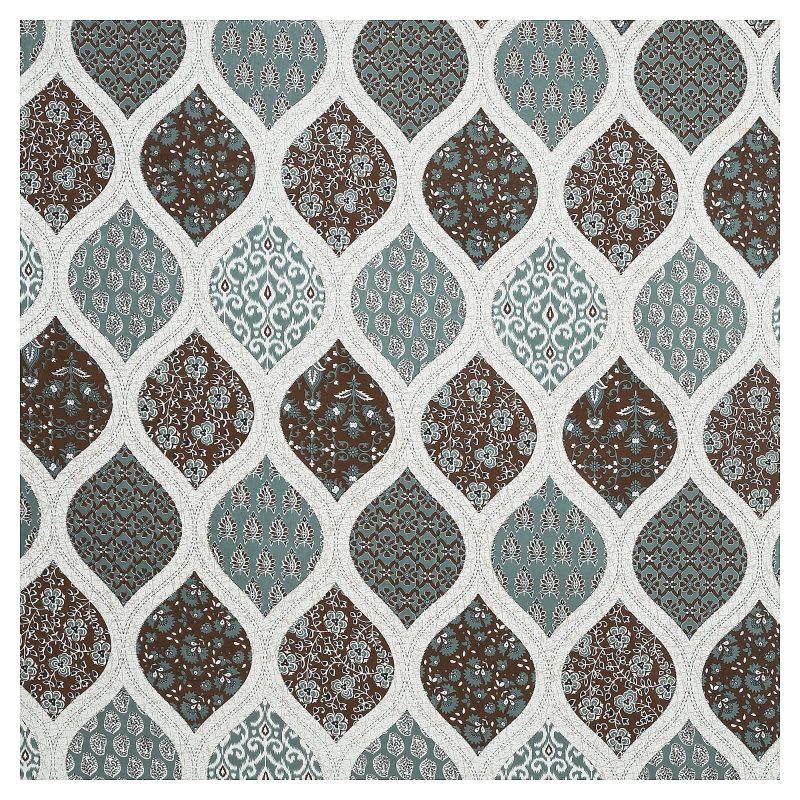 Barmeri Pastel Twill Cotton King Bedsheet With Colorful Patchwork Design