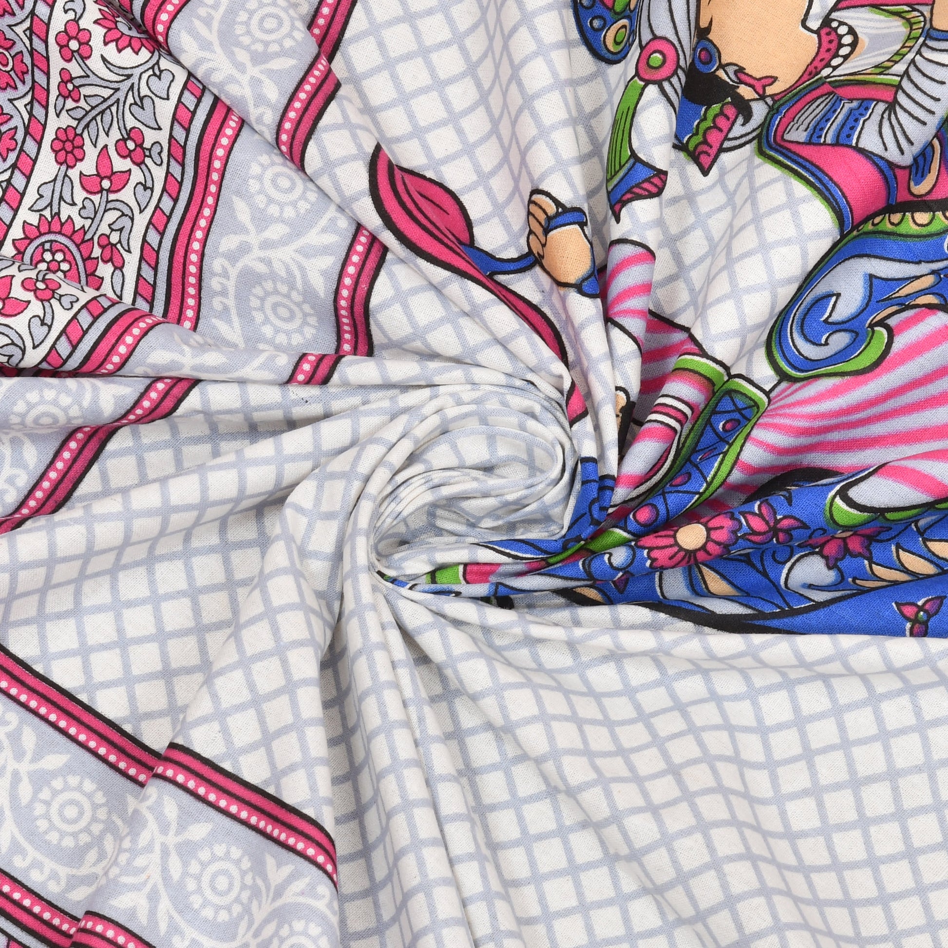 Big Elephant Printed Cotton single Bed Sheet With 1 Pillo Cover ?