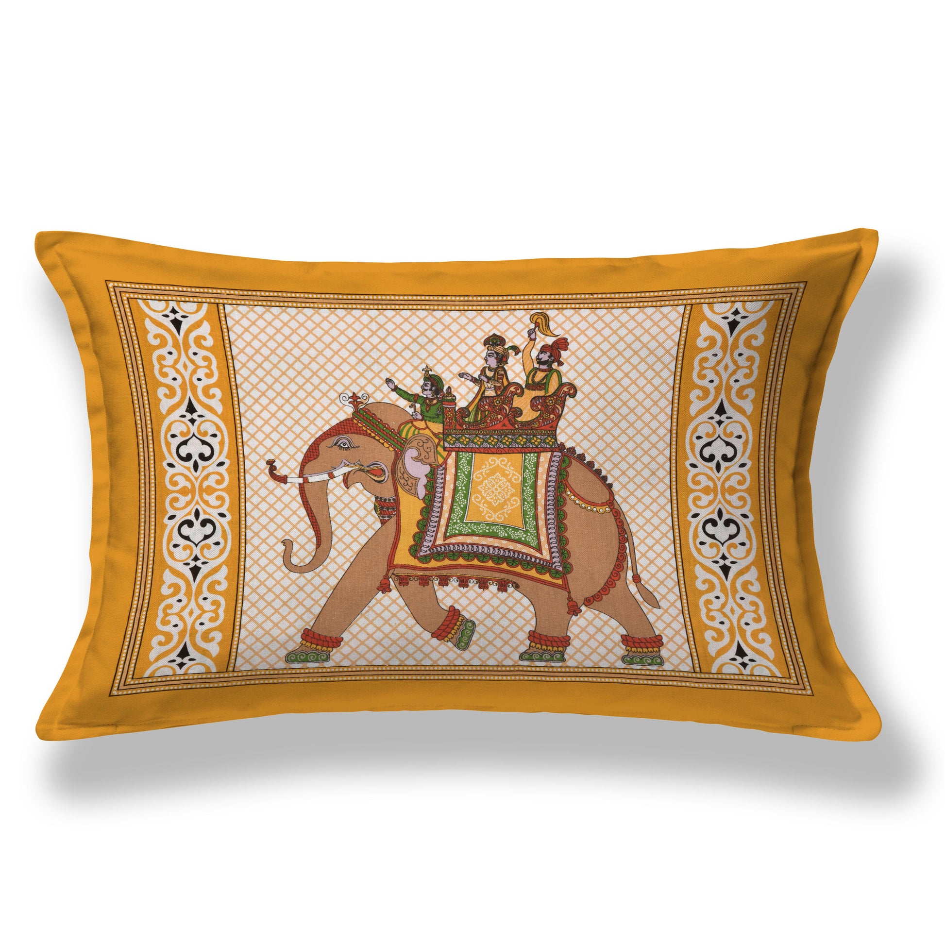 Big Elephant Printed Cotton single Bed Sheet With 1 Pillow Cover