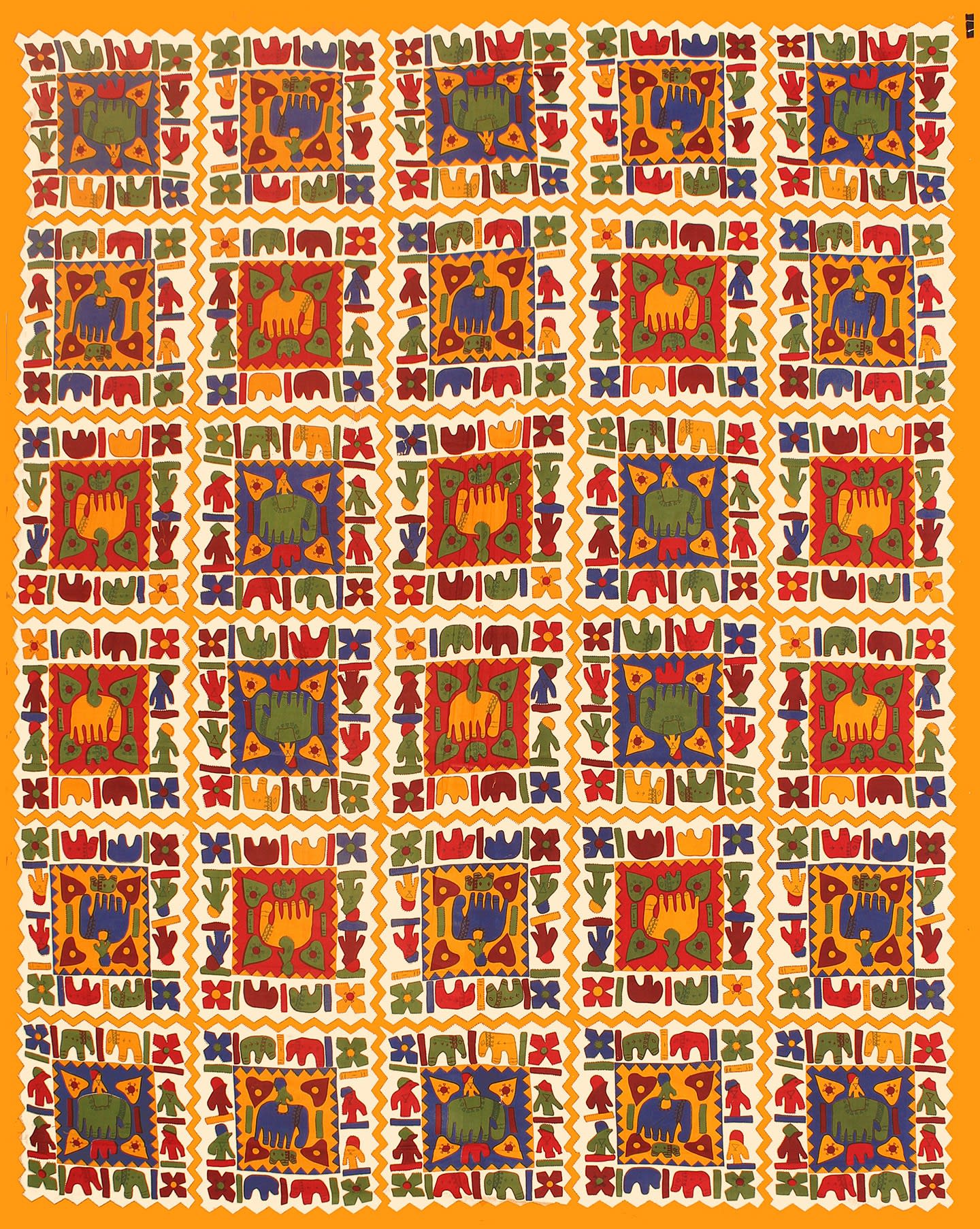 100% Cotton Printed Double Bedsheet (Yellow)