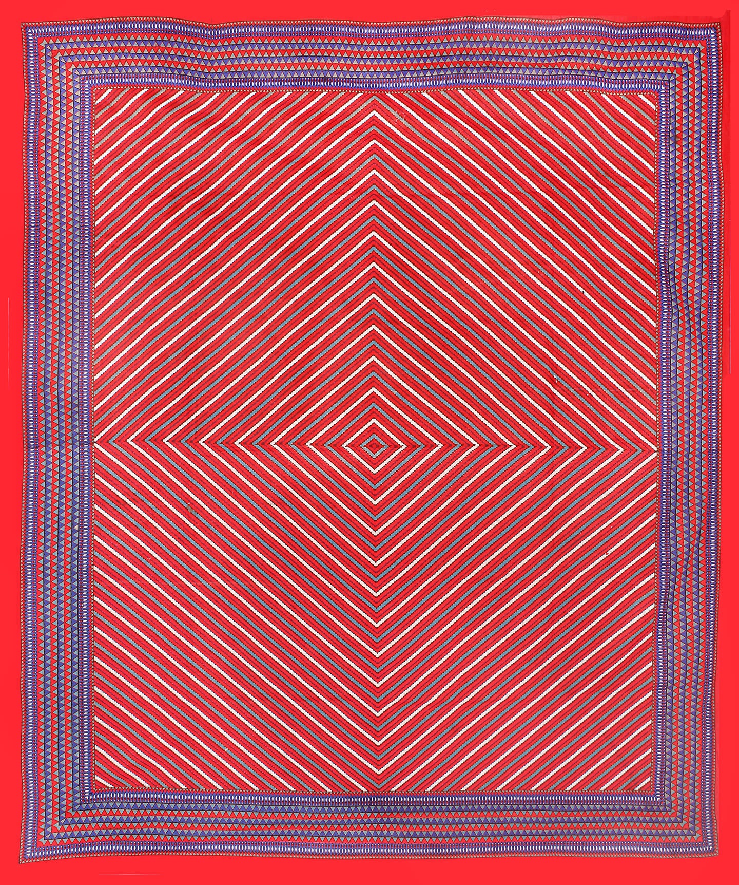 Cotton Double Jaipuri Prints Bedsheet  (Pack of 1, RED)
