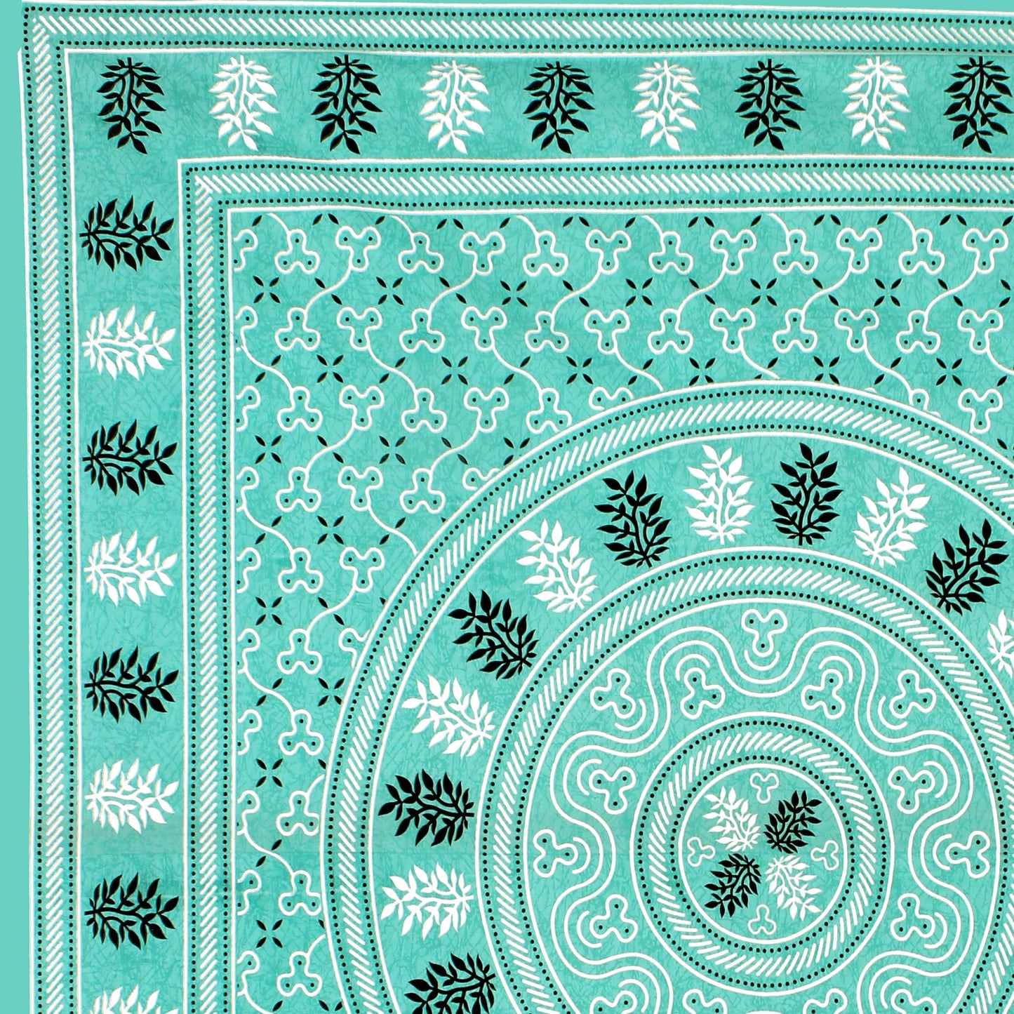 Cotton Double Jaipuri Prints Flat Bedsheet  With 2 Pillow Cover