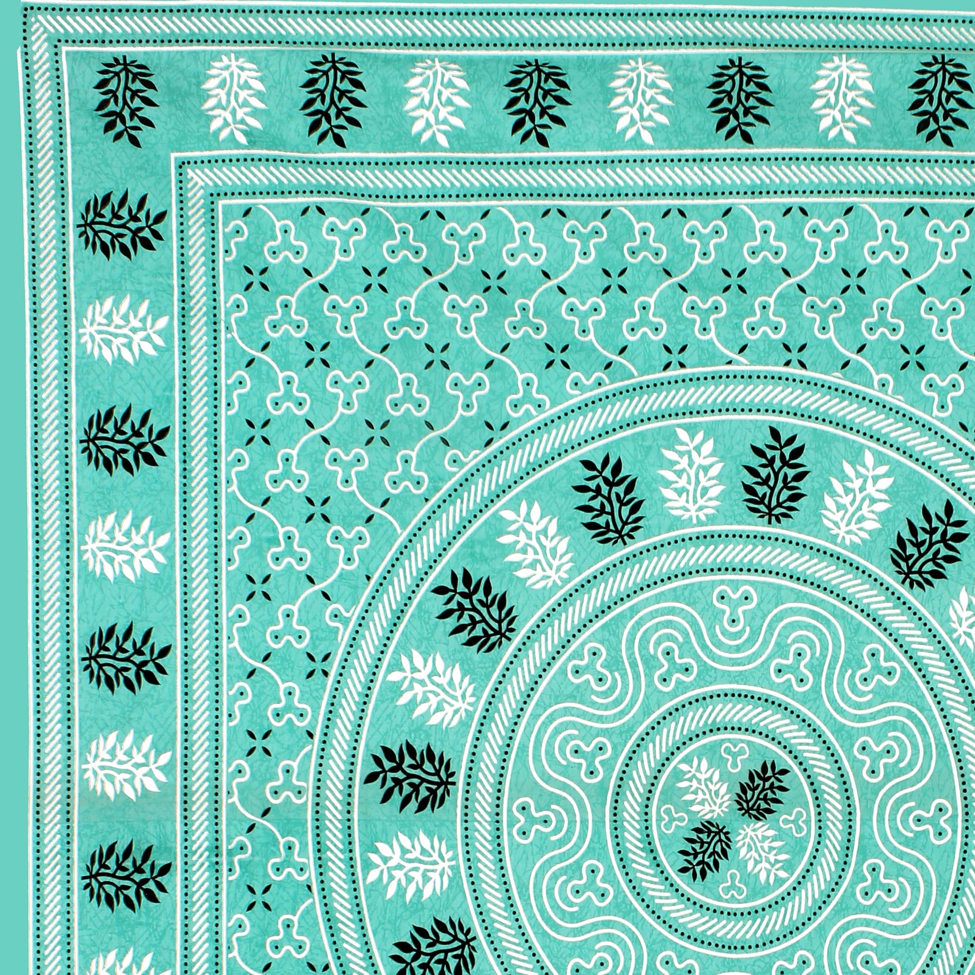 Cotton Double Jaipuri Prints Flat Bedsheet  With 2 Pillow Cover
