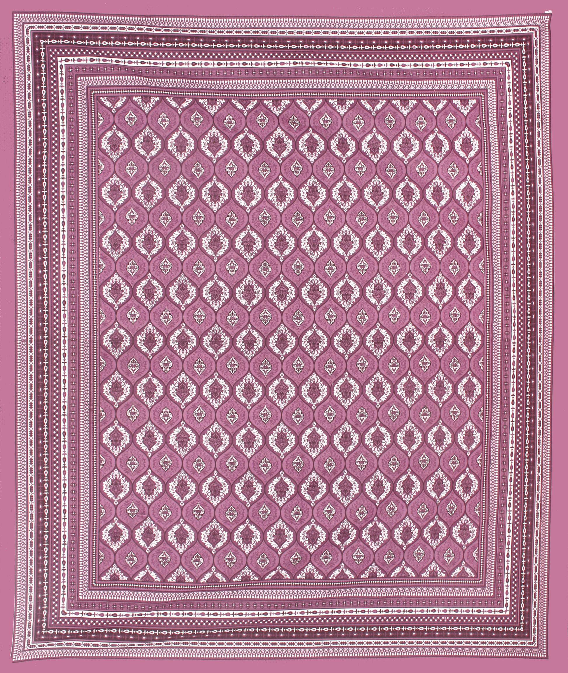 Cotton Double Jaipuri Prints Flat Bedsheet  With 2 Pillow Cover