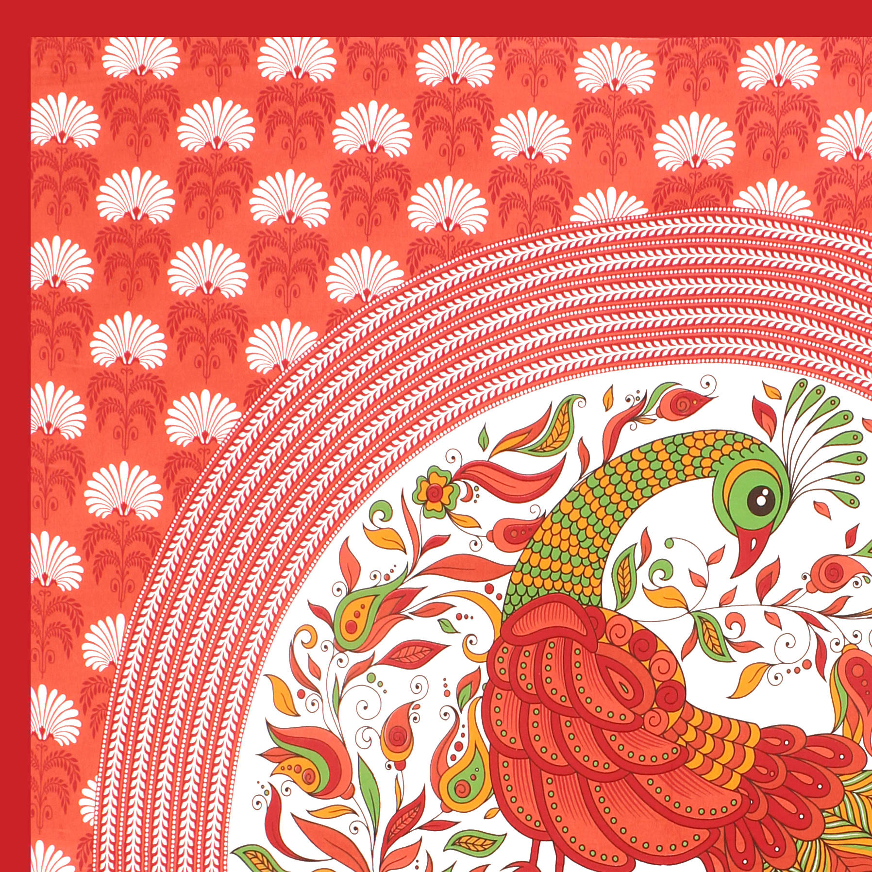 Cotton Double Jaipuri Prints Flat Bedsheet  With 2 Pillow Cover