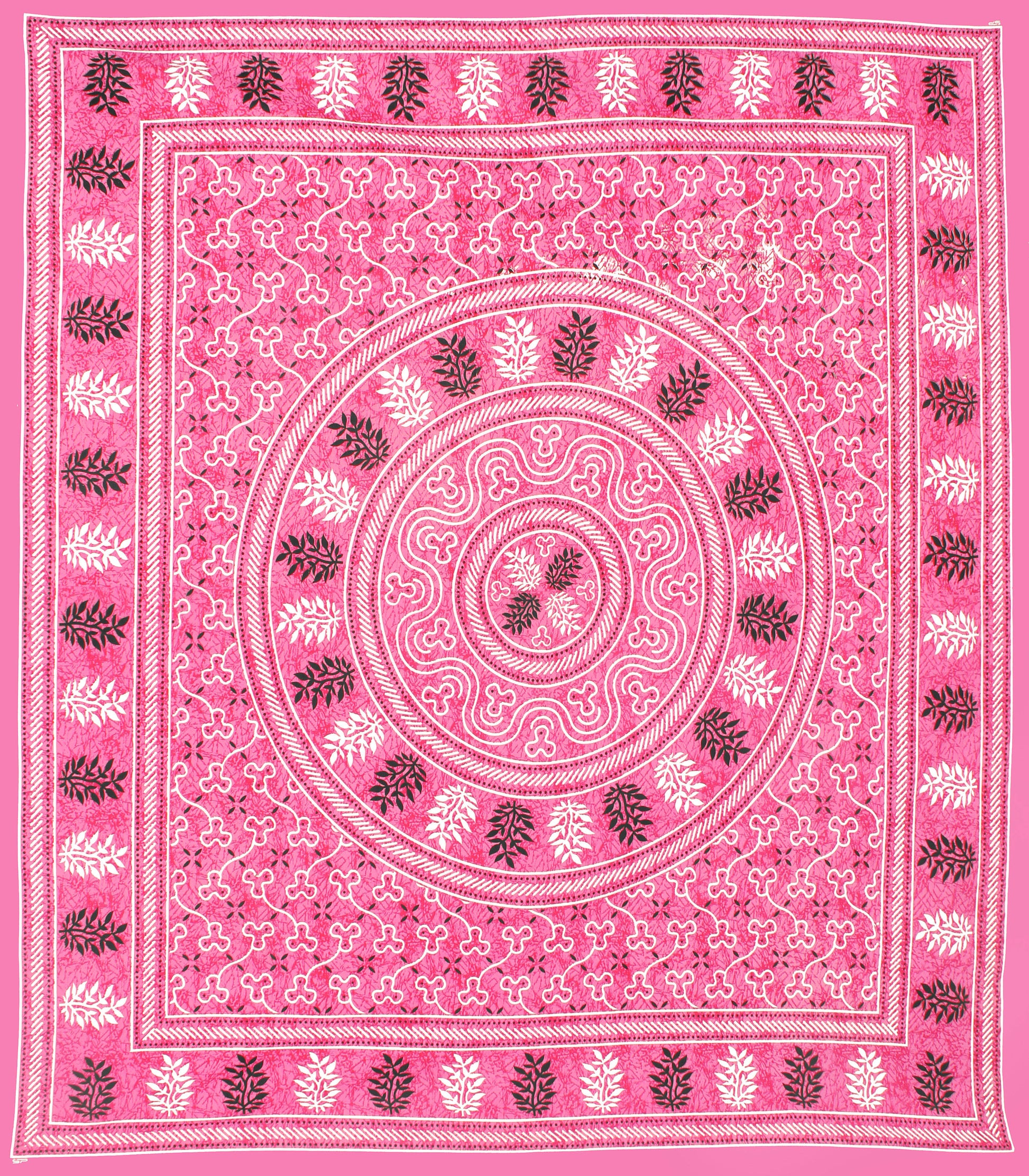 Cotton Double Jaipuri Prints Flat Bedsheet  With 2 Pillow Cover
