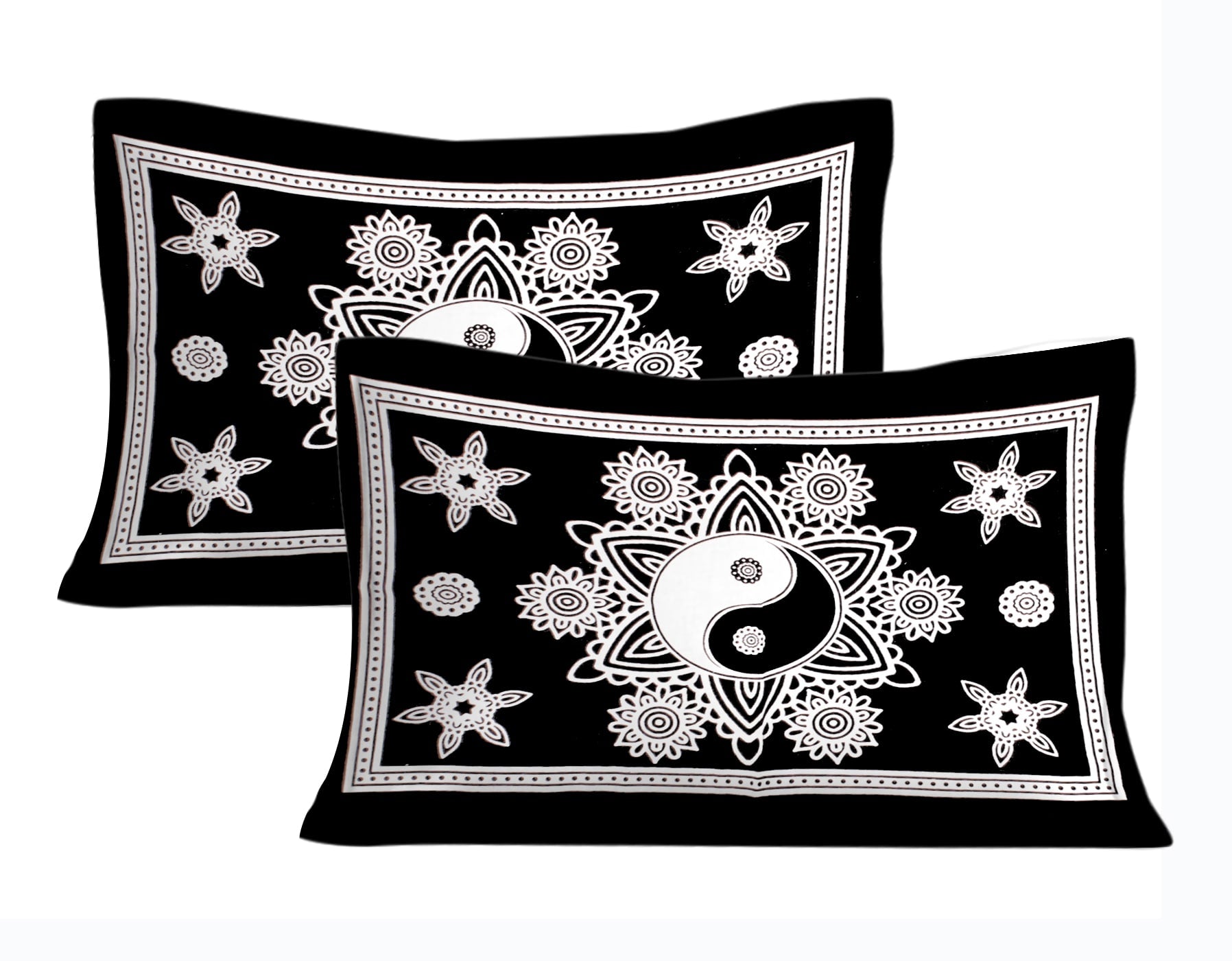 Cotton Double Jaipuri Prints Flat Bedsheet  With 2 Pillow Cover