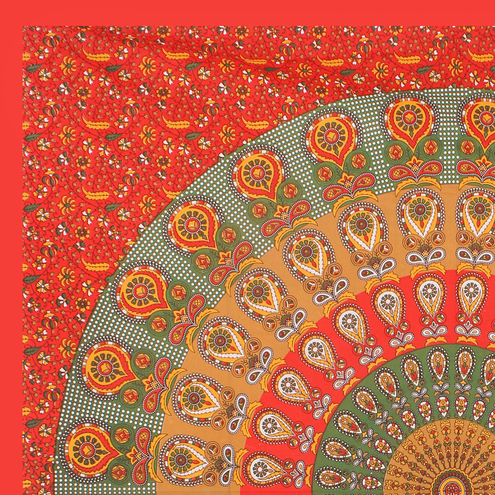 Cotton Double Jaipuri Prints Flat Bedsheet  With 2 Pillow Cover