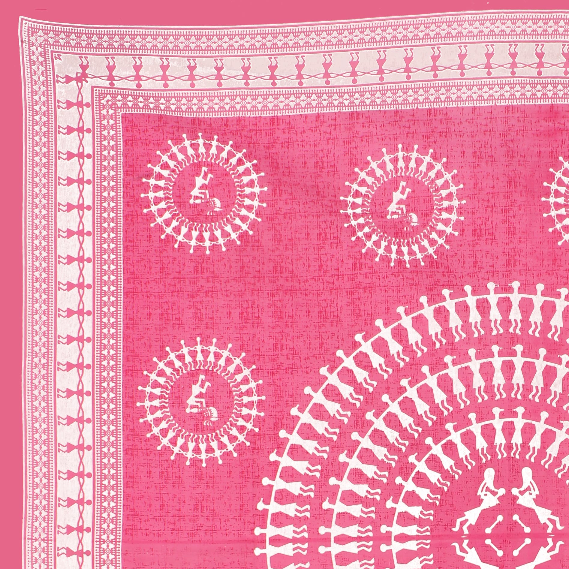 Cotton Double Jaipuri Prints Flat Bedsheet  With 2 Pillow Cover
