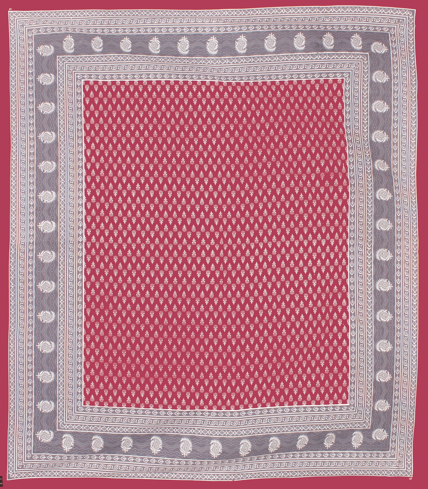 Cotton Double Jaipuri Prints Flat Bedsheet  With 2 Pillow Cover