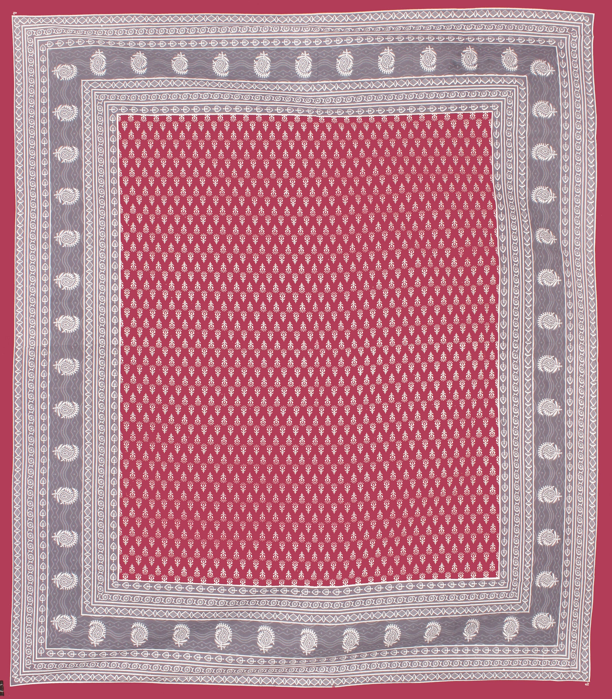 Cotton Double Jaipuri Prints Flat Bedsheet  With 2 Pillow Cover