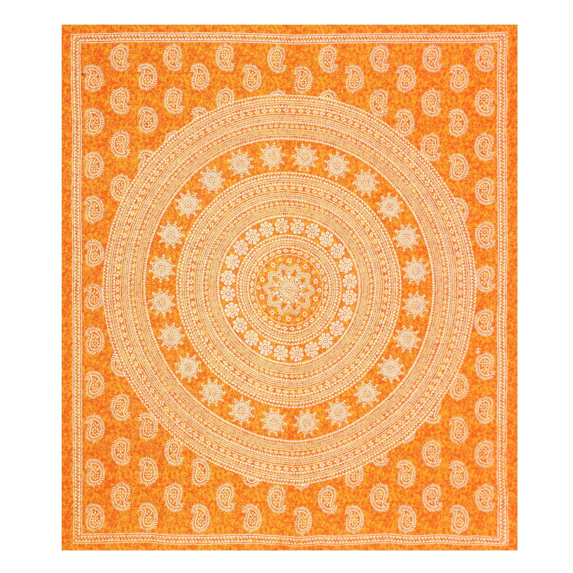 Cotton Double Jaipuri Prints Flat Bedsheet  With 2 Pillow Cover