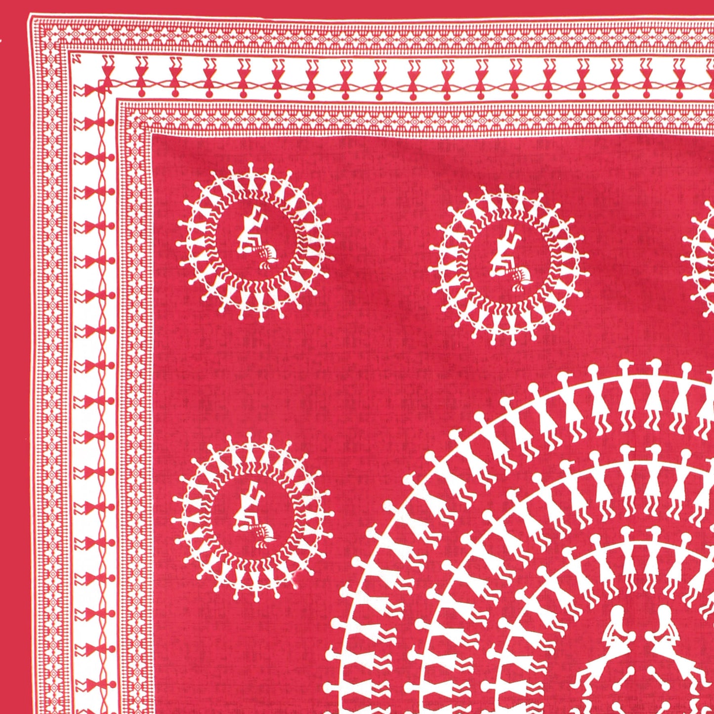 Cotton Double Jaipuri Prints Flat Bedsheet  With 2 Pillow Cover