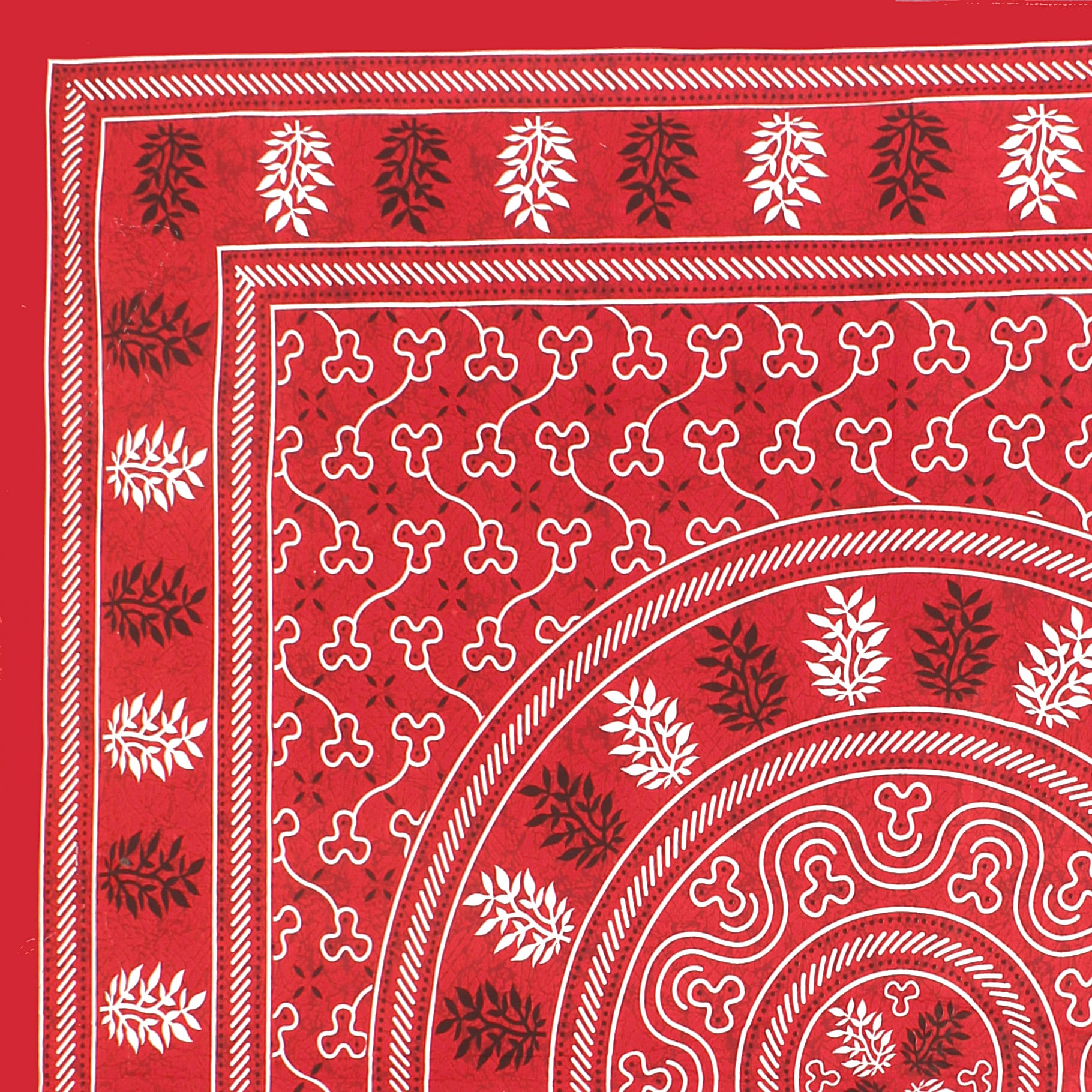 Cotton Double Jaipuri Prints Flat Bedsheet  With 2 Pillow Cover