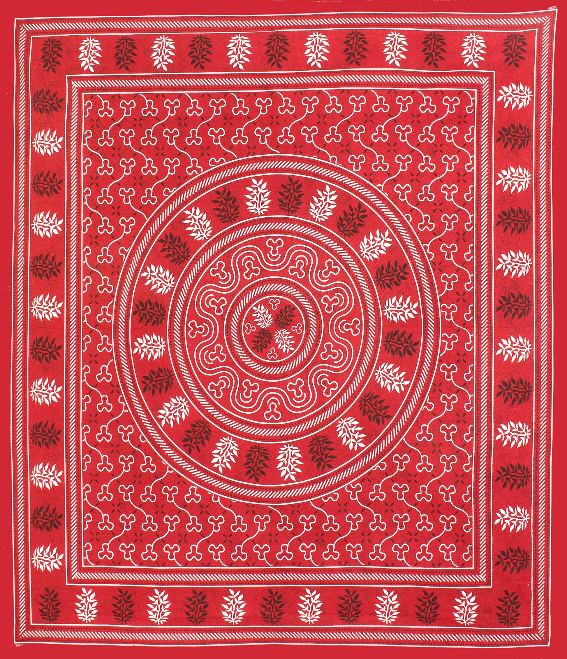 Cotton Double Jaipuri Prints Flat Bedsheet  With 2 Pillow Cover