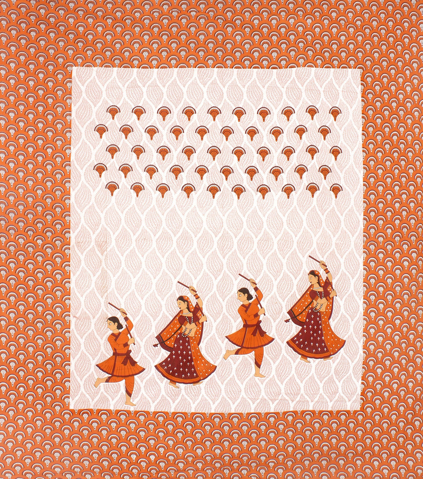 Cotton Double Jaipuri Prints Flat Bedsheet  With 2 Pillow Cover