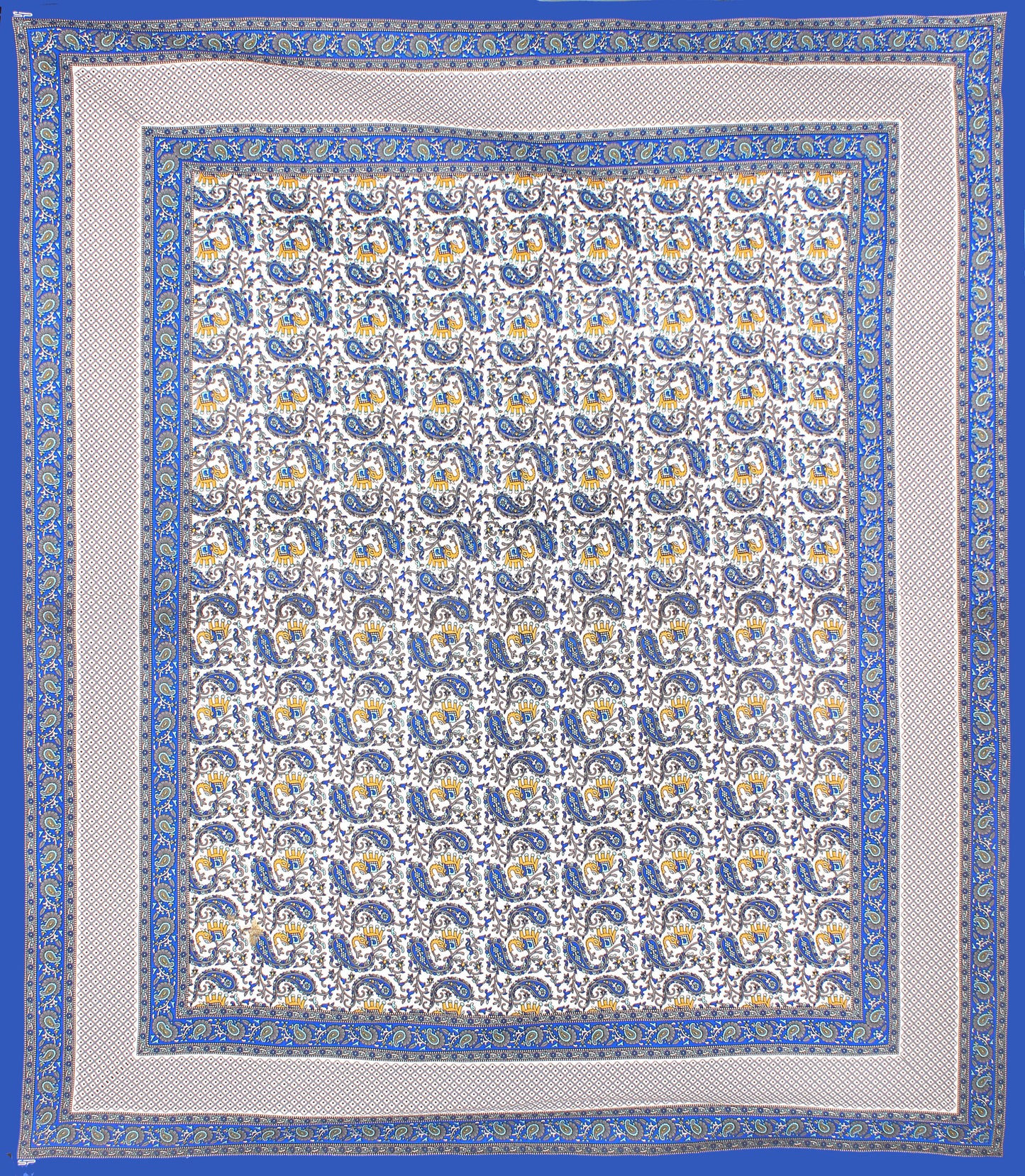 Cotton Double Jaipuri Prints Flat Bedsheet  With 2 Pillow Cover