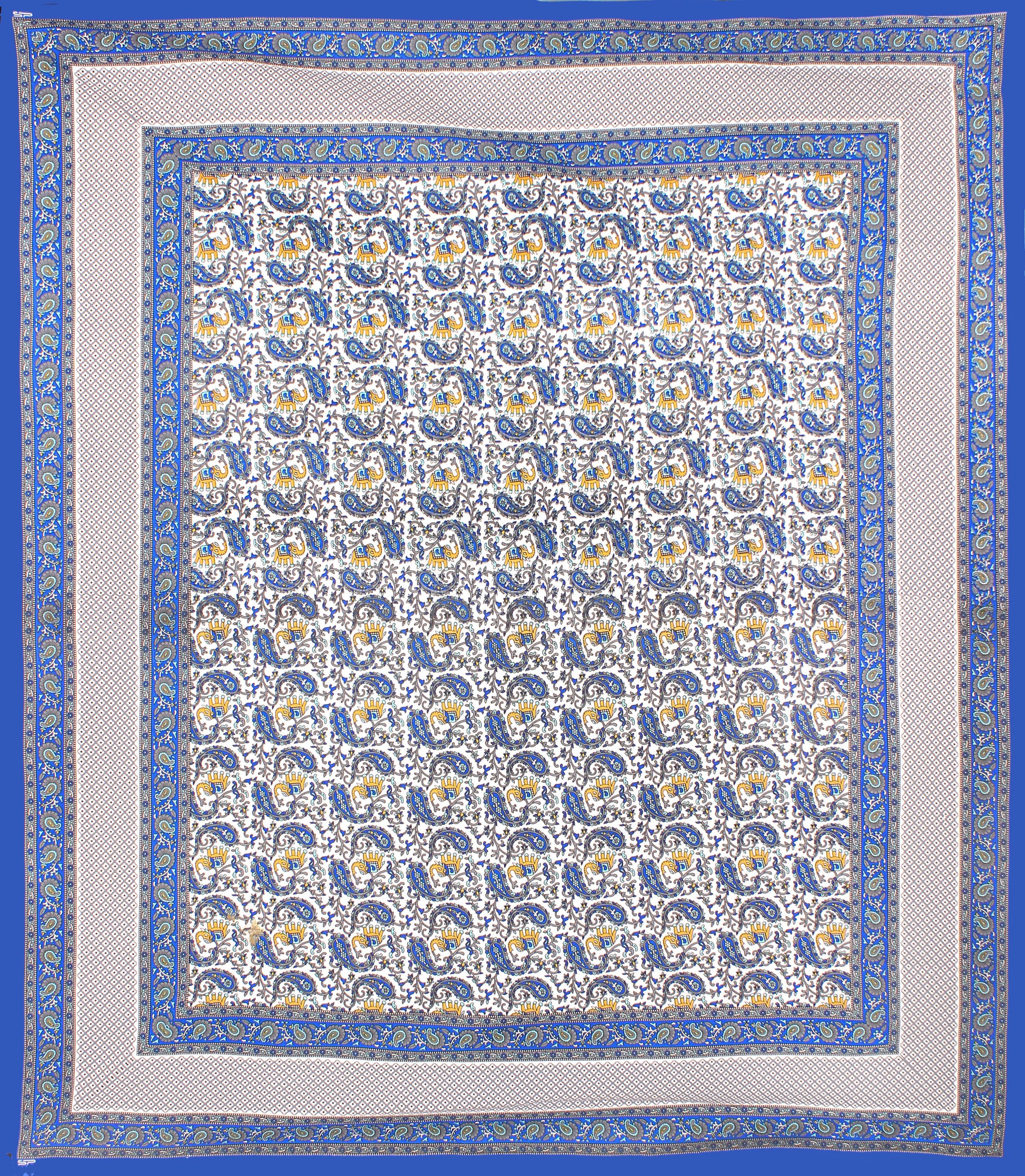 Cotton Double Jaipuri Prints Flat Bedsheet  With 2 Pillow Cover