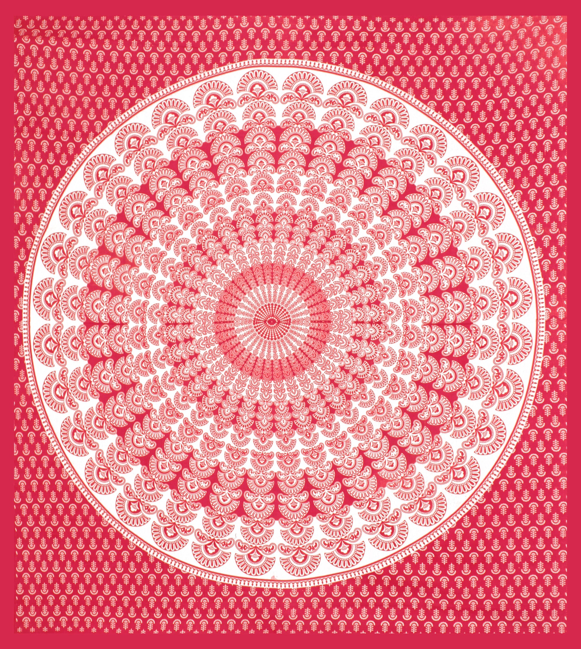 Cotton Double Jaipuri Prints Flat Bedsheet  With 2 Pillow Cover