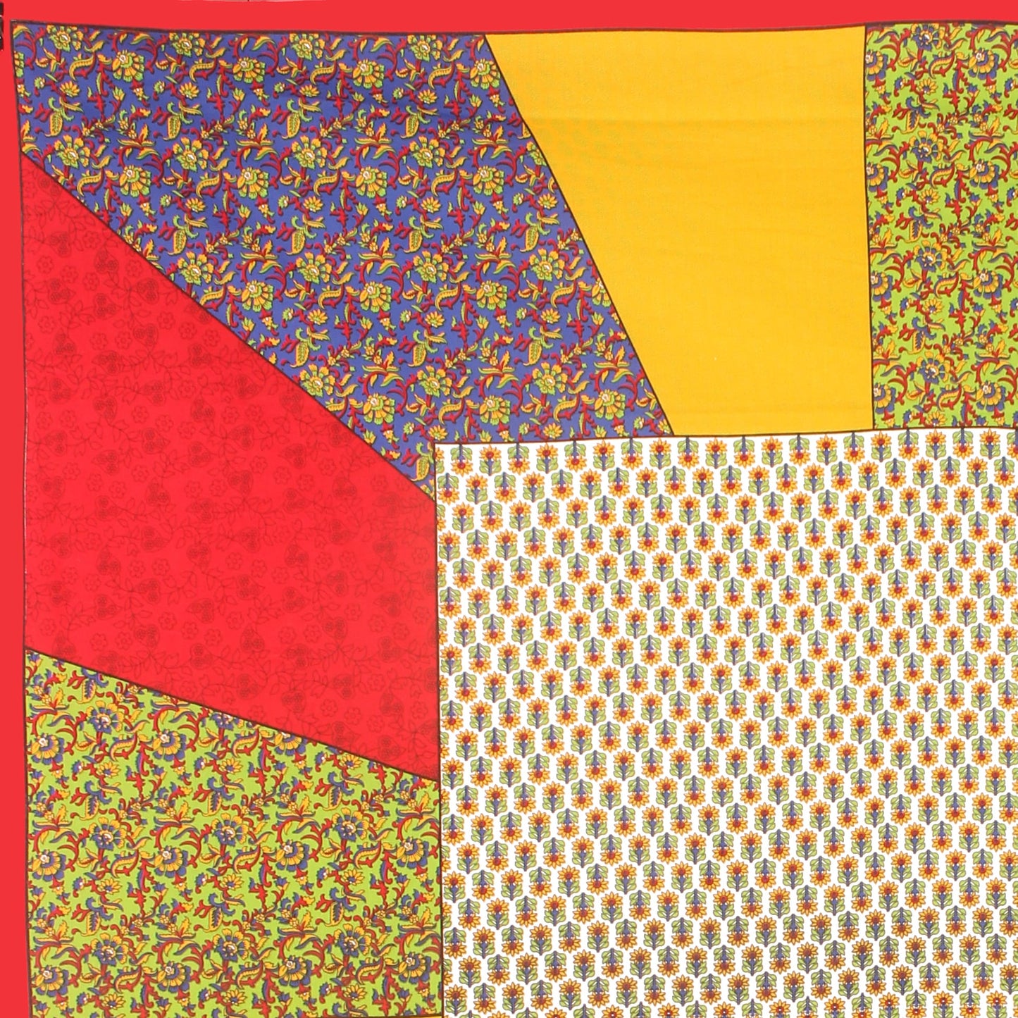 Cotton Double Jaipuri Prints Flat Bedsheet  With 2 Pillow Cover