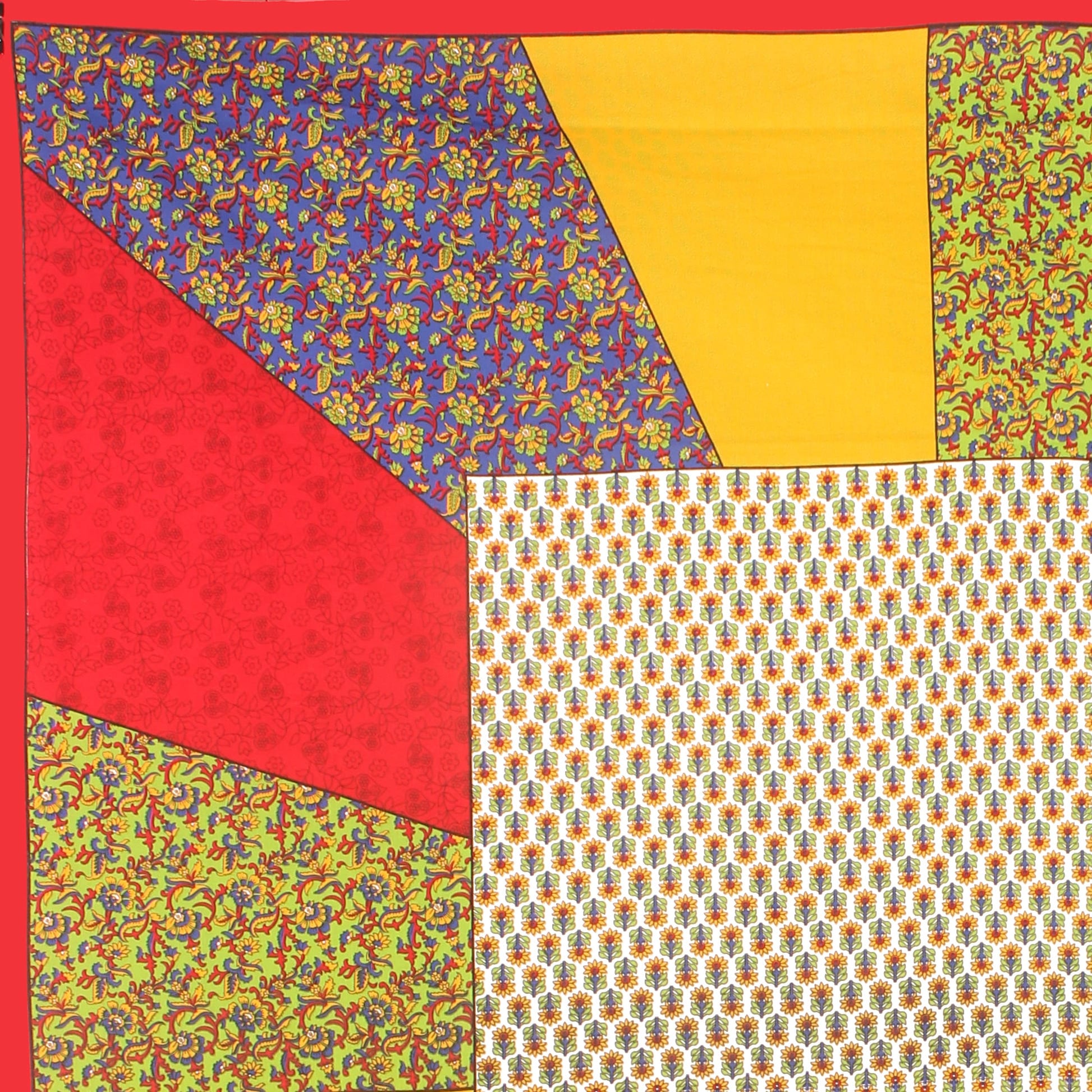 Cotton Double Jaipuri Prints Flat Bedsheet  With 2 Pillow Cover