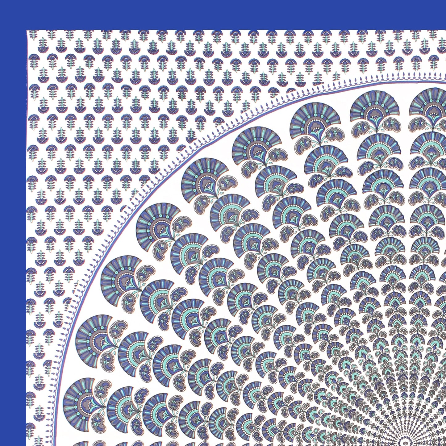 Cotton Double Jaipuri Prints Flat Bedsheet  With 2 Pillow Cover
