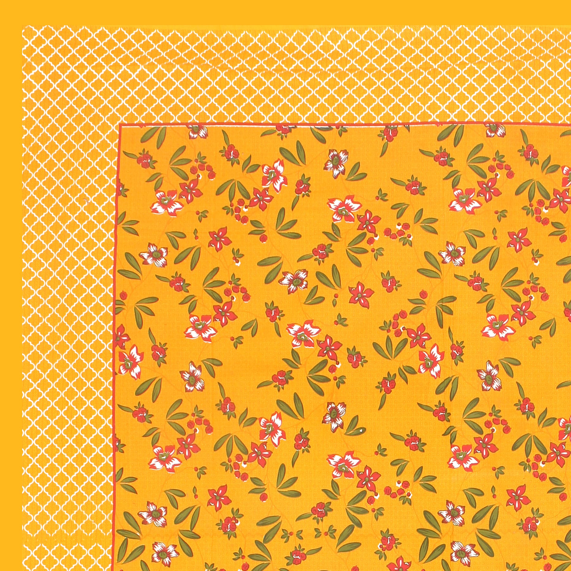 Cotton Double Jaipuri Prints Flat Bedsheet  With 2 Pillow Cover