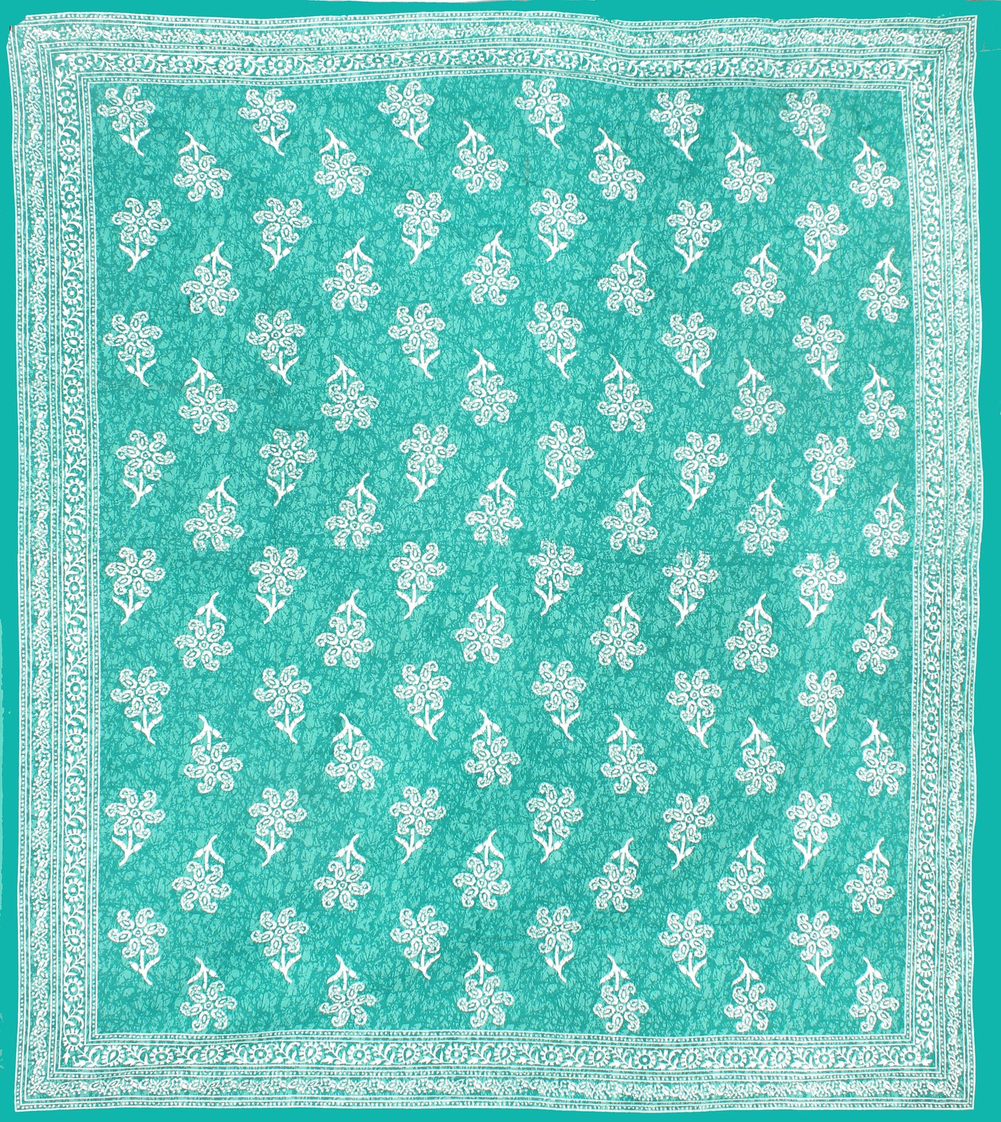 Cotton Double Jaipuri Prints Flat Bedsheet  With 2 Pillow Cover