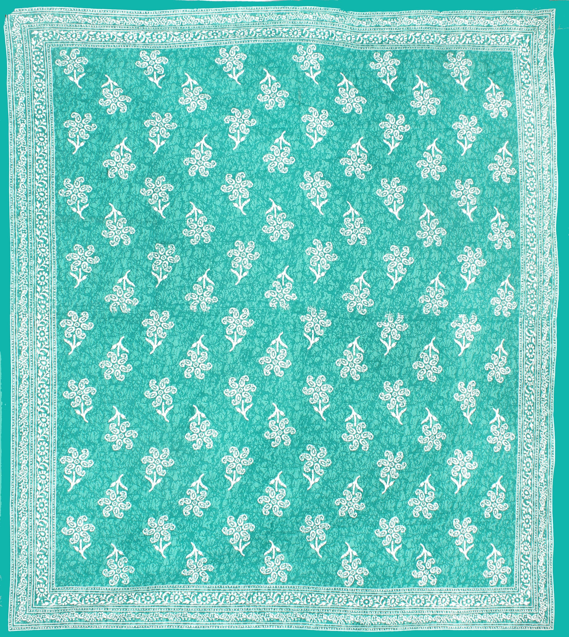 Cotton Double Jaipuri Prints Flat Bedsheet  With 2 Pillow Cover