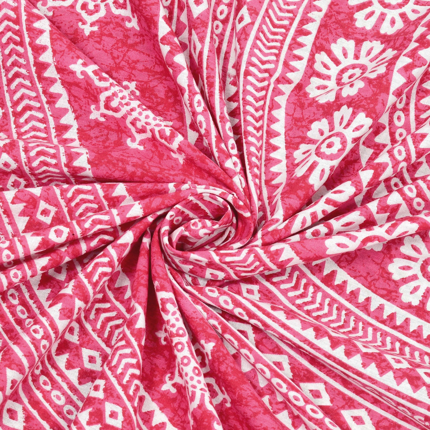 Cotton Double Jaipuri Prints Flat Bedsheet  With 2 Pillow Cover