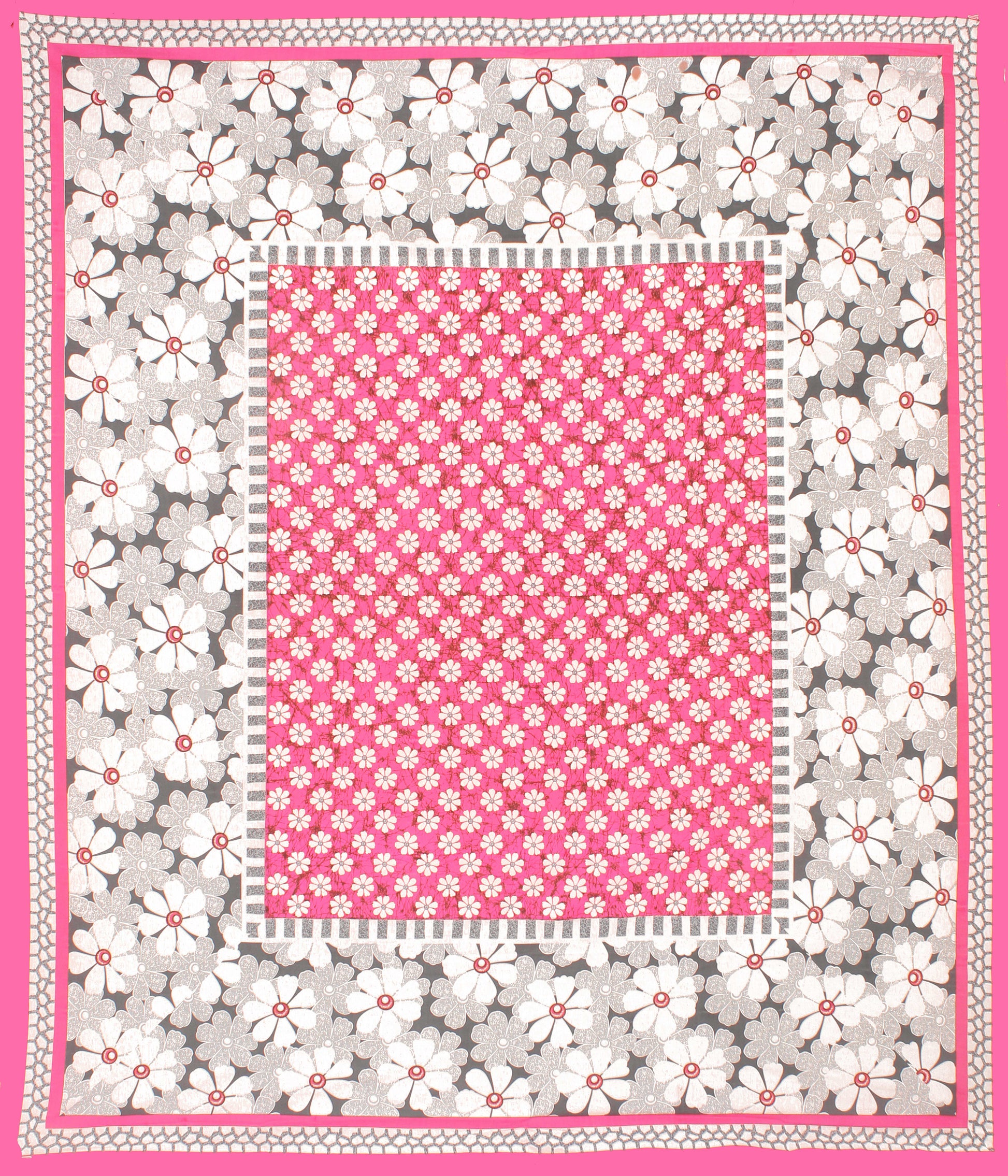 Cotton Double Jaipuri Prints Flat Bedsheet  With 2 Pillow Cover