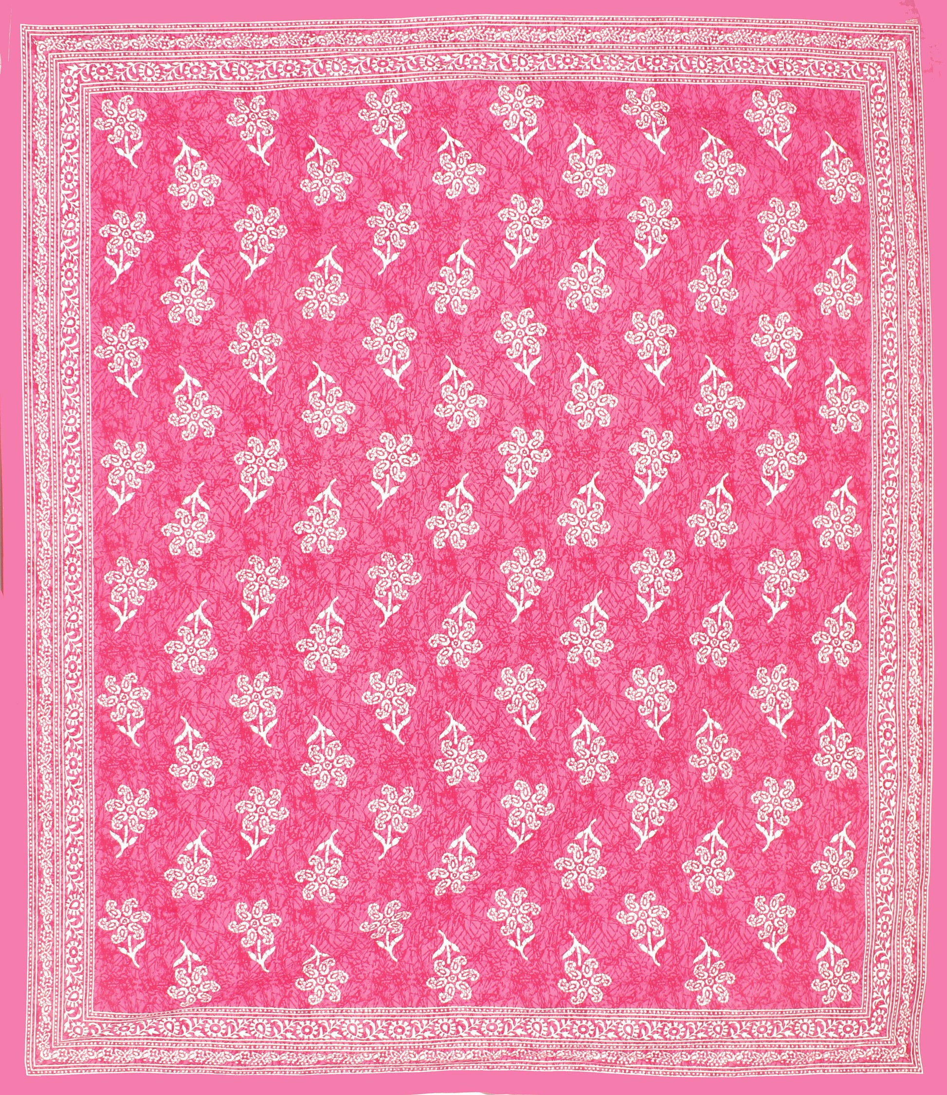 Cotton Double Jaipuri Prints Flat Bedsheet  With 2 Pillow Cover