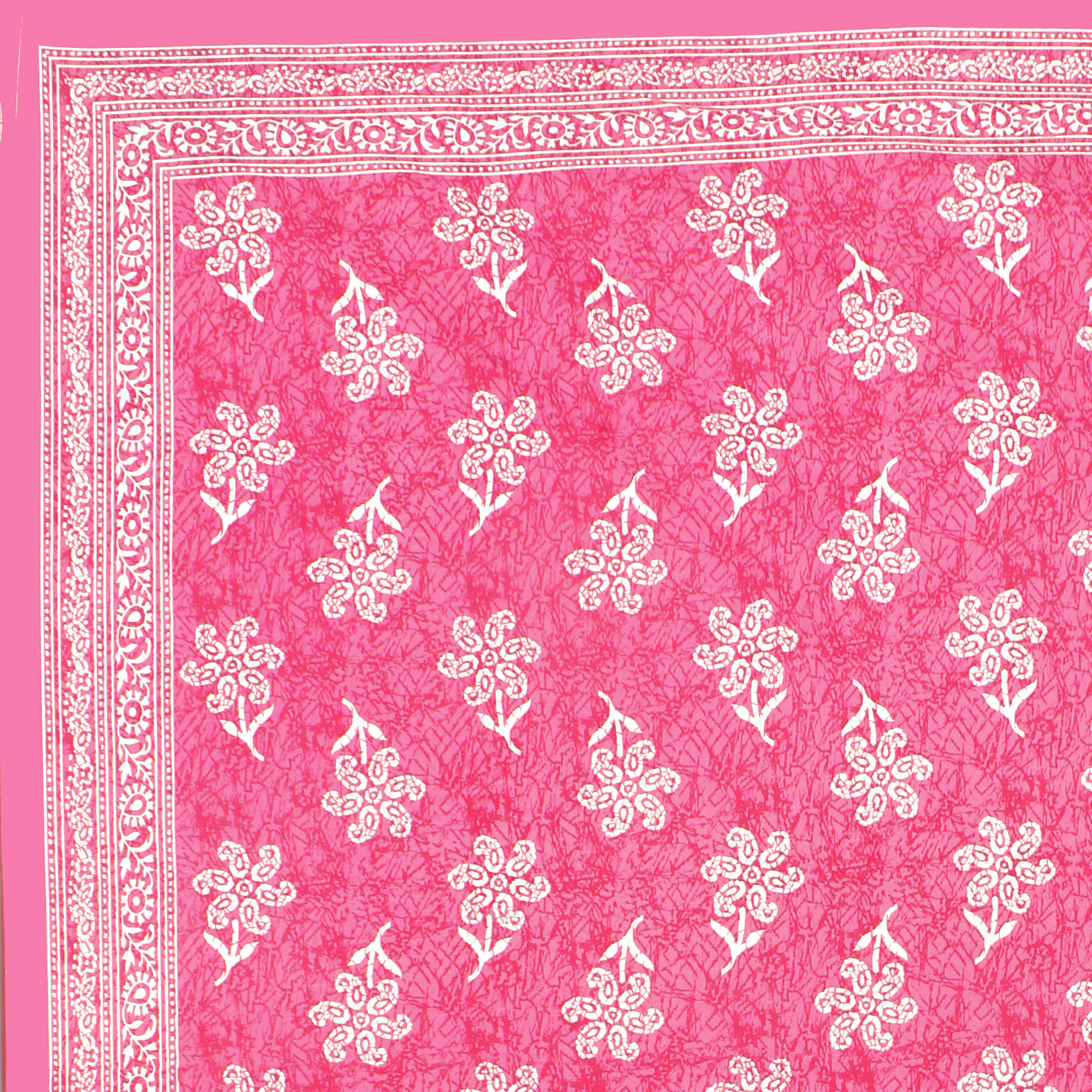 Cotton Double Jaipuri Prints Flat Bedsheet  With 2 Pillow Cover