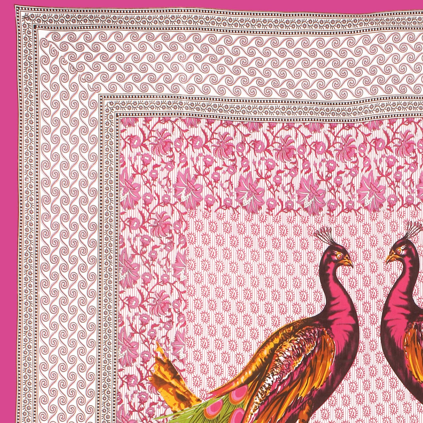 Cotton Double Jaipuri Prints Flat Bedsheet  With 2 Pillow Cover