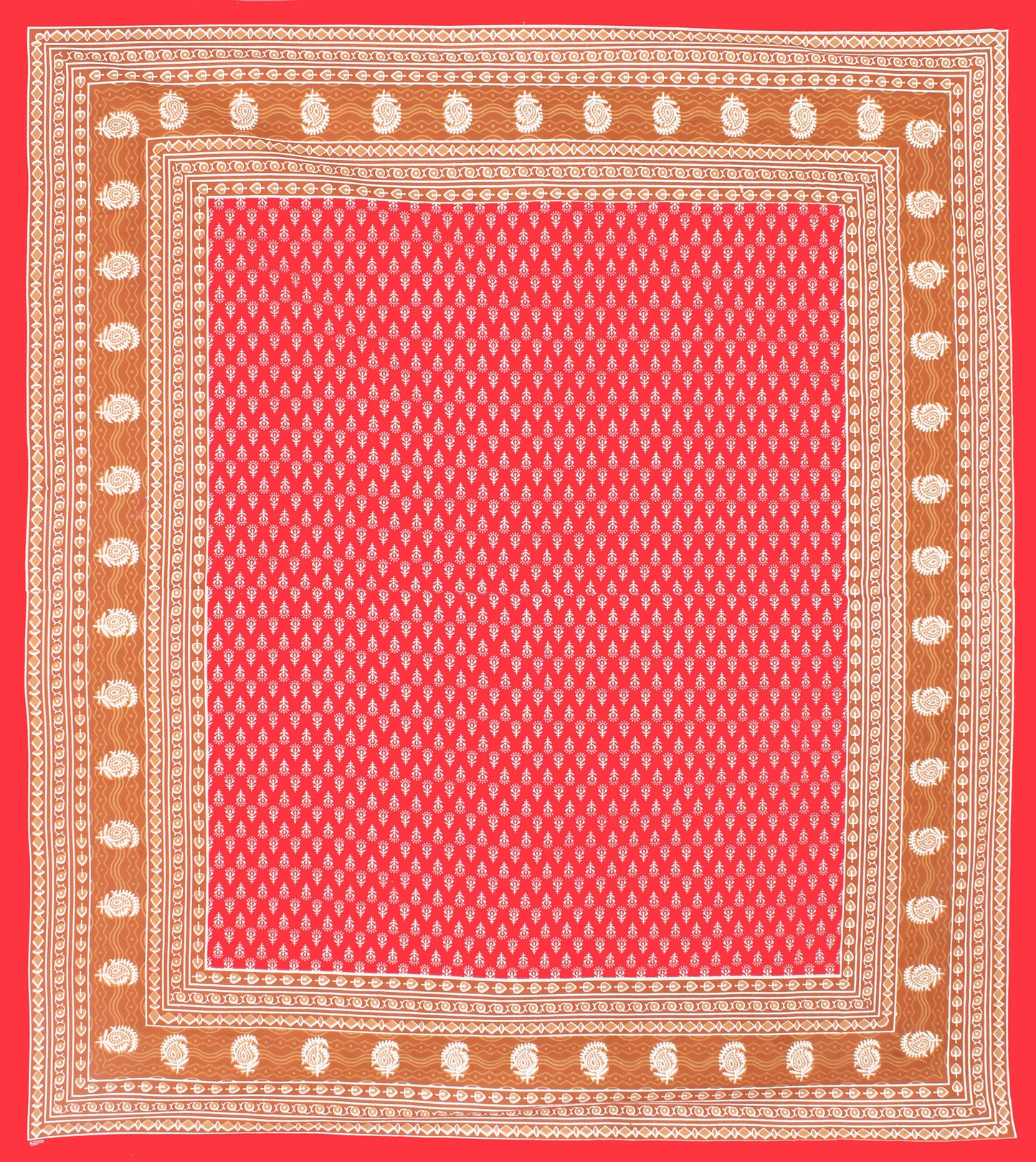 Cotton Double Jaipuri Prints Flat Bedsheet  With 2 Pillow Cover