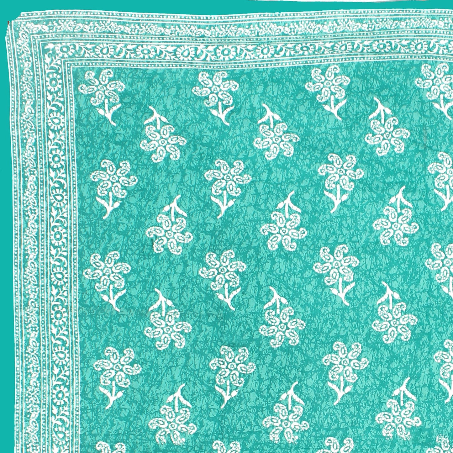 Cotton Double Jaipuri Prints Flat Bedsheet  With 2 Pillow Cover