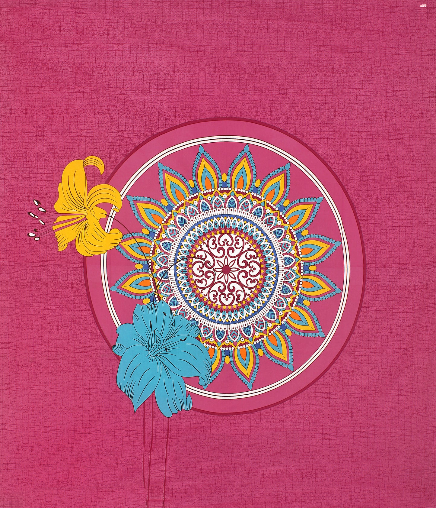 Cotton Double Jaipuri Prints Flat Bedsheet  With 2 Pillow Cover