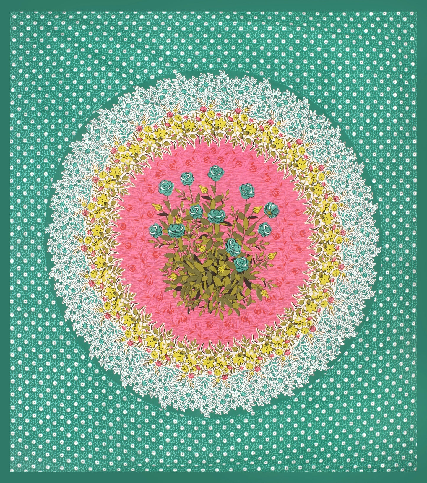 Cotton Double Jaipuri Prints Flat Bedsheet  With 2 Pillow Cover